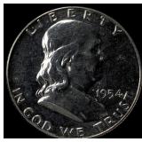 1954 Silver Franklin Half Dollar GEM PROOF