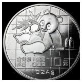 1989 1oz Silver 10 Yuan China Panda SUPERB  GEM B