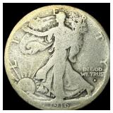 1916-S Silver Walking Liberty Half Dollar NICELY C