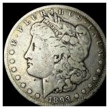 1893-CC Silver Morgan Dollar LIGHTLY  CIRCULATED