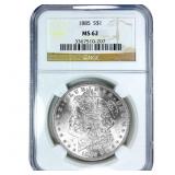 1885 Morgan Silver Dollar NGC MS62