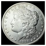1893 Silver Morgan Dollar NEARLY UNCIRCULATED