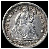 1853 Arrows Seated Liberty Dime CLOSELY  UNCIRCUL