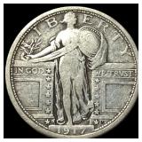 1917-D Type 1 Standing Liberty Quarter  LIGHTLY C
