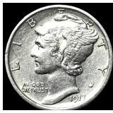 1917-S Silver Mercury Dime CLOSELY UNCIRCULATED