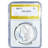 1897-S Morgan Silver Dollar PGA MS63
