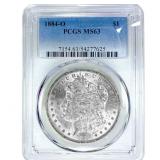 1884-O Morgan Silver Dollar PCGS MS63