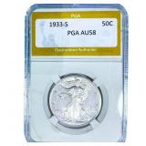 1933-S Walking Liberty Half Dollar PGA AU58