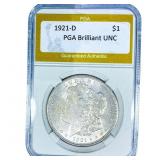 1921-D Morgan Silver Dollar PGA Brilliant UNC