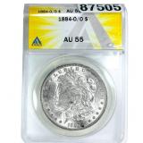 1884-O/O Morgan Silver Dollar ANACS AU55