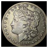 1891-CC Silver Morgan Dollar LIGHTLY CIRCULATED