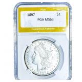 1897 Morgan Silver Dollar PGA MS63