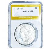 1878-S Morgan Silver Dollar PGA MS64