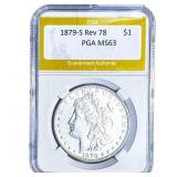 1879-S Rev 78 Morgan Silver Dollar PGA MS63