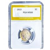 1913 Buffalo Nickel PGA MS66