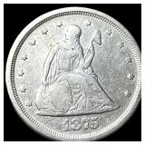 1875-S Silver Twenty Cents ABOUT UNCIRCULATED