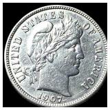 1907-S Silver Barber Dime CLOSELY  UNCIRCULATED