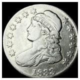 1833 Capped Bust Half Dollar ABOUT UNCIRCULATED