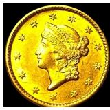 1851 Gold $1 Liberty Head Type 1 CHOICE AU
