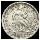 1853 Seated Liberty Dime NEARLY UNCIRCULATED