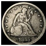 1875-S Silver Twenty Cents ABOUT UNCIRCULATED