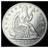 1853-O Arrows Seated Liberty Half Dollar CLOSELY U