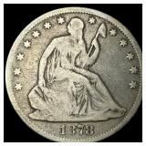 1878 Seated Liberty Half Dollar LIGHTLY CIRCULATED