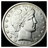 1895 Silver Half Dollar (Barber) CLOSELY UNCIRCULA