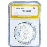 1878 8TF Morgan Silver Dollar PGA MS63