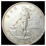 1903-S Silver One Peso Philippines NEARLY UNCIRCUL