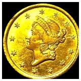 1851-O Gold $1 Liberty Head Type 1 CLOSELY  UNCIR