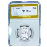 1939 Washington Silver Quarter PGA MS66