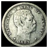 1883 Hawaii Silver Dime LIGHTLY CIRCULATED