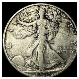 1928-S Silver Walking Liberty Half Dollar  LIGHTL