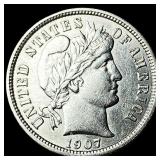 1907 Silver Barber Dime CLOSELY UNCIRCULATED