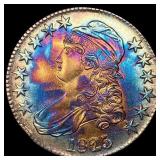 1825 Toned Capped Bust Half Dollar CLOSELY  UNCIR
