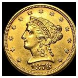 1878 Liberty Head $2.5 Gold Quarter Eagle  UNCIRC