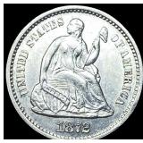 1872-S Silver Seated Liberty Half Dime  UNCIRCULA