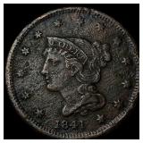 1841 Braided Hair Large Cent NEARLY  UNCIRCULATED