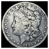 1893-CC Silver Morgan Dollar LIGHTLY  CIRCULATED