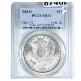 1883-O Morgan Silver Dollar PCGS MS64