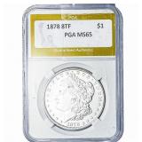 1878 8TF Morgan Silver Dollar PGA MS65