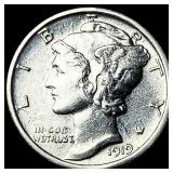 1919-D Silver Mercury Dime CHOICE AU