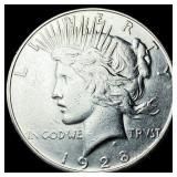 1928-S Silver Peace Dollar CLOSELY  UNCIRCULATED