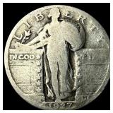 1927-S Silver Standing Liberty Quarter NICELY  CI