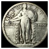 1920-S Silver Standing Liberty Quarter  LIGHTLY C