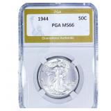 1944 Walking Liberty Half Dollar PGA MS66