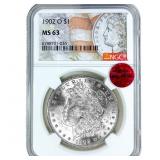 1902-O Morgan Silver Dollar NGC MS63