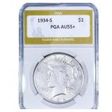 1934-S Silver Peace Dollar PGA AU55+