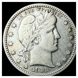 1911 Silver Barber Quarter NEARLY UNCIRCULATED